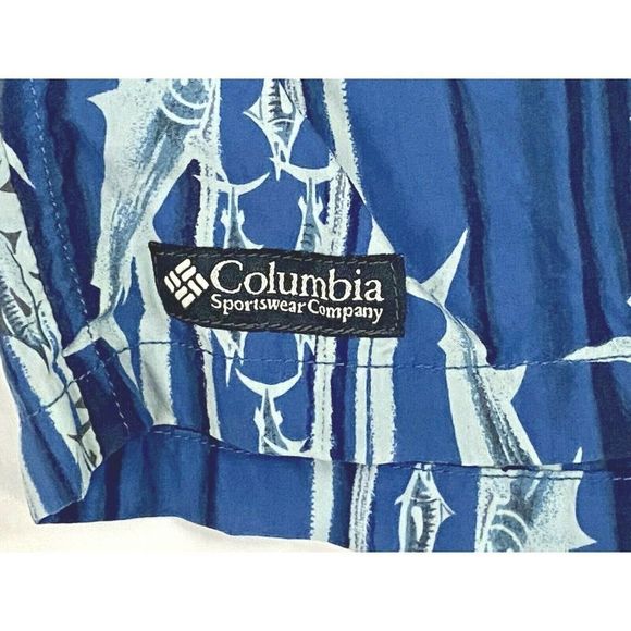 Columbia Sportswear Swim Trunks Fish Print Shorts - Picture 5 of 6